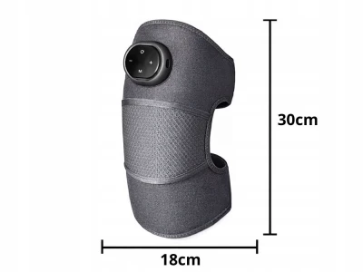 Verk 27756 Vyhřívaná kolenní bandáž s masážní funkcí, 3 režimy, šedá
