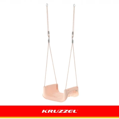 Kruzzel 27357 Detská hojdačka do 30 kg, 3 v 1, ružovo-sivá