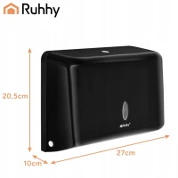 Ruhhy 27714 Nástenný zásobník na papierové utierky, čierny