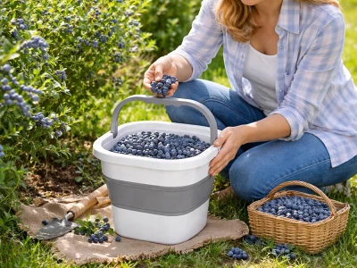 Verk 27715 Skládací silikonový kbelík 10 L, červený