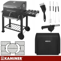 Kaminer 27319 Záhradný gril na drevené uhlie s vekom 120 x 116 x 55 cm