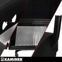 Kaminer 27316 Zahradní gril na dřevěné uhlí s víkem 117 x 82 x 51 cm
