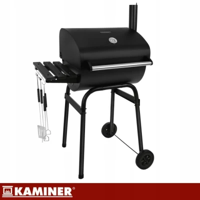 Kaminer 27316 Zahradní gril na dřevěné uhlí s víkem 117 x 82 x 51 cm