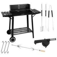 Kaminer 27320 Záhradný gril na drevené uhlie s roštom 93 x 86 x 41 cm 