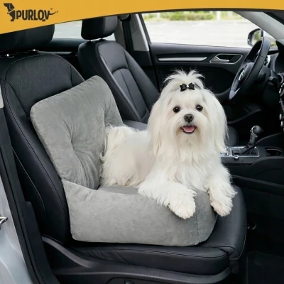 Purlov 27676 Autosedačka pro psy vel. L 53 x 42 x 30 cm, šedá