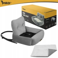 Purlov 27675 Autosedačka pro psy vel. S 44 x 35 x 30 cm, šedá