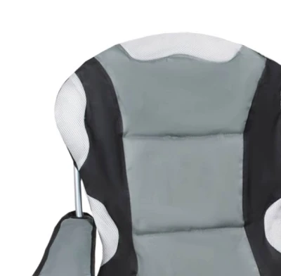 Trizand 27519 Čalúnené rybárske kreslo, nosnosť 120 kg, sivé