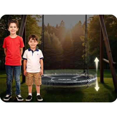 Neo-Sport NS-103 Hojdačka „Čapí hniezdo“ 110 cm, čierno-sivá