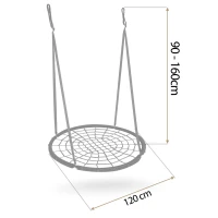 Neo-Sport NS-104 Hojdačka „Čapí hniezdo“ 120 cm, čierna
