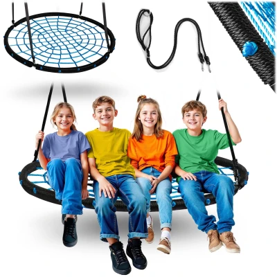 Neo-Sport NS-104 Hojačka „Čapí hniezdo“ 120 cm, čierno-modrá