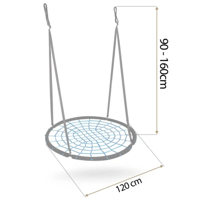 Neo-Sport NS-104 Hojačka „Čapí hniezdo“ 120 cm, čierno-modrá