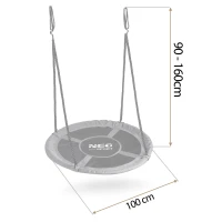 Neo-Sport NS-103 Hojdačka „Čapí hniezdo“ 100 cm, čierno-sivá