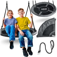 Neo-Sport NS-103 Hojdačka „Čapí hniezdo“ 100 cm, čierno-sivá