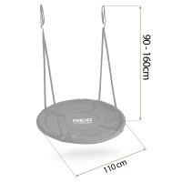Neo-Sport NS-103 Hojačka „Čapí hniezdo“ 110 cm, čierna
