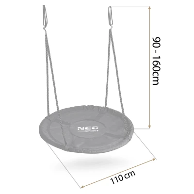 Neo-Sport NS-103 Hojačka „Čapí hniezdo“ 110 cm, čierna