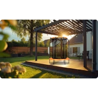 Neo-Sport NS-05W240F Záhradná trampolína pre deti 152 cm s ochrannou sieťou, oranžová
