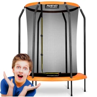 Neo-Sport NS-05W240F Záhradná trampolína pre deti 152 cm s ochrannou sieťou, oranžová