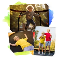 Neo-Sport NS-05W240F Záhradná trampolína pre deti 152 cm s ochrannou sieťou, oranžová
