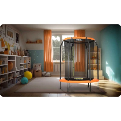 Neo-Sport NS-05W240F Záhradná trampolína pre deti 152 cm s ochrannou sieťou, oranžová
