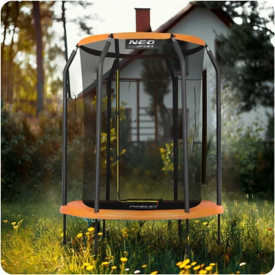 Neo-Sport NS-05W240F Záhradná trampolína pre deti 152 cm s ochrannou sieťou, oranžová