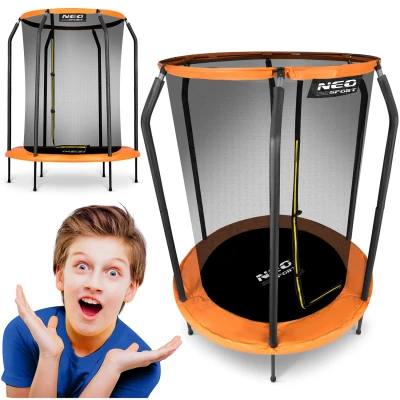 Neo-Sport NS-05W240F Záhradná trampolína pre deti 152 cm s ochrannou sieťou, oranžová