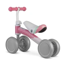 Nukido NK-600 Dětské odrážedlo, 4 kolečka, růžovo-šedé