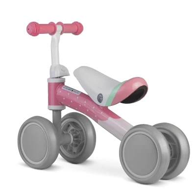 Nukido NK-600 Dětské odrážedlo, 4 kolečka, růžovo-šedé