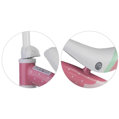 Nukido NK-600 Dětské odrážedlo, 4 kolečka, růžovo-šedé