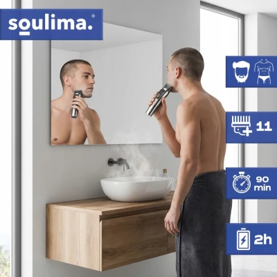 Soulima 27313 Holiaci strojček a zastrihávač vlasov 7 v 1 s príslušenstvom