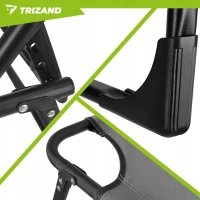 Trizand 27633 Skladacie záhradné ležadlo s matracom 192 × 68 × 28 cm, sivé