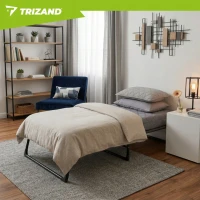 Trizand 27633 Skladacie záhradné ležadlo s matracom 192 × 68 × 28 cm, sivé