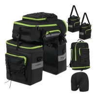 Trizand 27339 Cyklistická taška, vodoodolná, 53 l, 3 v 1, čierna 