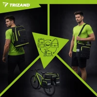Trizand 27339 Cyklistická taška, vodoodolná, 53 l, 3 v 1, čierna 