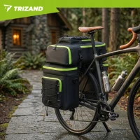 Trizand 27339 Cyklistická taška, vodoodolná, 53 l, 3 v 1, čierna 