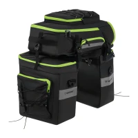 Trizand 27339 Cyklistická taška, vodoodolná, 53 l, 3 v 1, čierna 