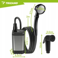 Trizand 27539 Prenosná cestovná sprcha s čerpadlom 6000 mAh