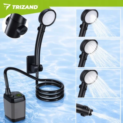 Trizand 27539 Prenosná cestovná sprcha s čerpadlom 6000 mAh