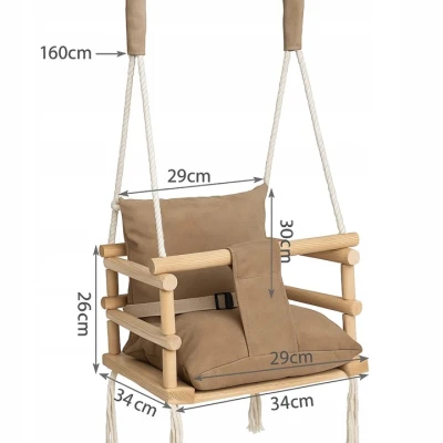 Kruzzel 26685 Interiérová houpačka 3 v 1, béžová