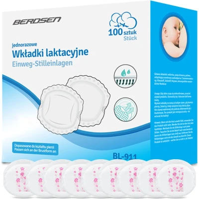 Berdsen 5911 Kojicí vložky do podprsenky, ultra savé, 100 ks