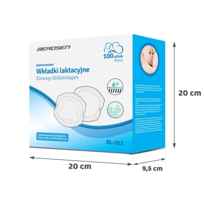 Berdsen 5911 Kojicí vložky do podprsenky, ultra savé, 100 ks