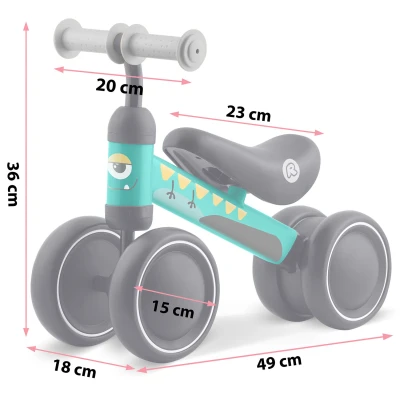 Ricokids 760604 Tříkolové odrážedlo pro děti, tyrkysové