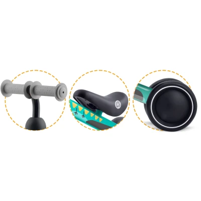 Ricokids 760604 Tříkolové odrážedlo pro děti, tyrkysové