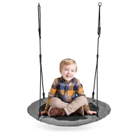 ECOTOYS BOC100 Hojdačka v tvare hniezda, 100 cm, sivá