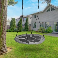 ECOTOYS BOC100 Hojdačka v tvare hniezda, 100 cm, sivá