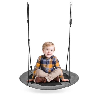 ECOTOYS BOC100 Hojdačka v tvare hniezda, 100 cm, sivá