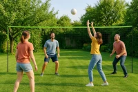 ModernHome VS-5.7X2.3 Sieť na volejbal/badminton s rámom 600×242 cm