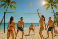 ModernHome VS-5.7X2.3 Sieť na volejbal/badminton s rámom 600×242 cm