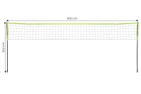 ModernHome VS-5.7X2.3 Sieť na volejbal/badminton s rámom 600×242 cm