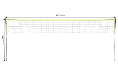 ModernHome VS-5.7X2.3 Sieť na volejbal/badminton s rámom 600×242 cm