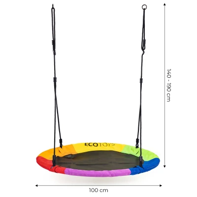 ECOTOYS BOC100 Houpačka hnízdo, 100 cm, multicolor